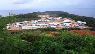 Le centre de rétention pour demandeurs d'asile de Christmas island, territoire australien dans l'océan Indien, affiche complet. [www.safecom.org.au]