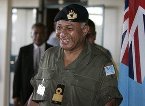 Frank Bainimarama – Premier ministre provisoire des îles Fidji [Reuters]