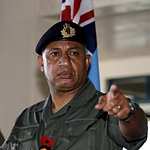 Frank Bainimarama, l'homme fort de l'archipel fidjien. Fidji sera au centre du prochain sommet du Groupe mélanésien Fer de lance. [AFP]