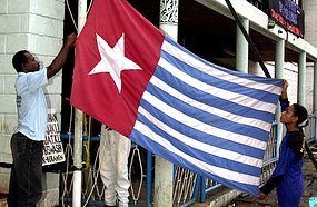 Le drapeau des séparatistes mélanésiens est interdit dans la province indonésienne de Papouasie. [ABC]