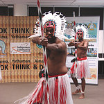 Danseurs de Détroit de Torres en pleine répétition. [ABC News: Adrienne Francis]