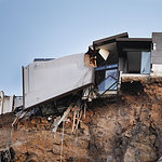 Une maison de Christchurch, après une série de séismes ces derniers mois. [Getty Images] 
