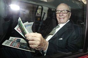 Le magnat des médias australo-américain Rupert Murdoch à Londres. [Reuters]